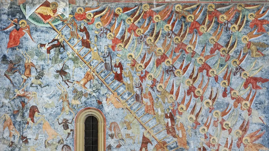 Frescă „Scara raiului“, Mănăstirea Sucevița (sec. XVI)